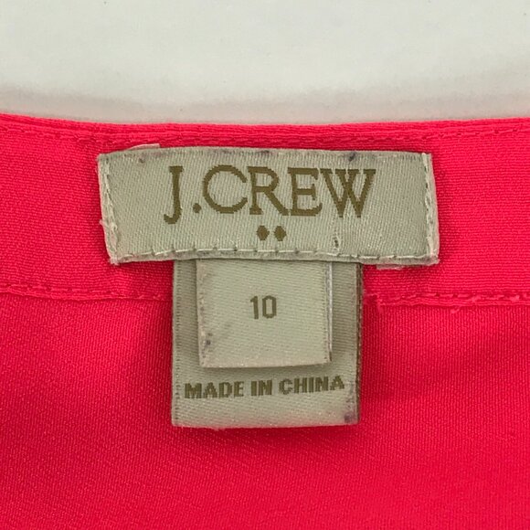 J. Crew Factory Sleeveless Popover Blouse Women's Size 10 Pink Career Summer - Picture 8 of 10
